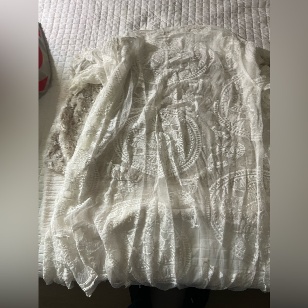 SHEIN white cover up.